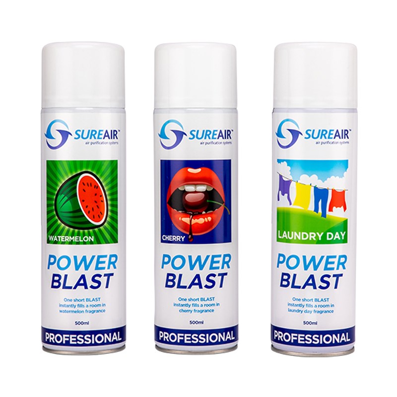 Sureair Powerblast 500ml (Cherry, Laundry Day, Water Melon)