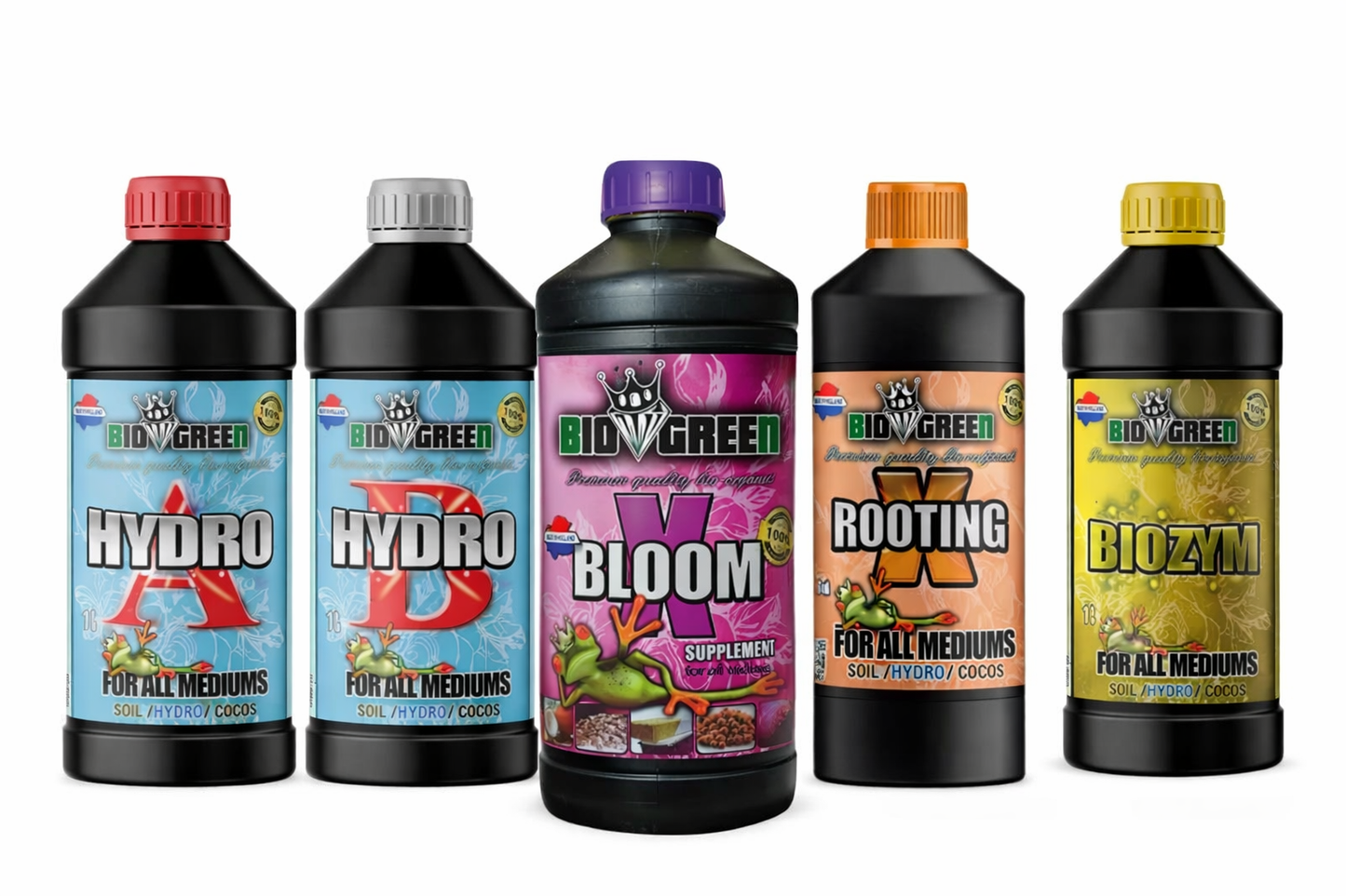 CLEARANCE – BioGreen Nutrient Bundle (Hydro A+B, X-Bloom, Biozym & X-Rooting)