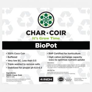 Char Coir 4" BioPot (Box of 128)