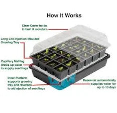Garland Ultimate 12/24 Cell Self Watering Seed Success Kit (Complete With 12/24 Growing Pellets)