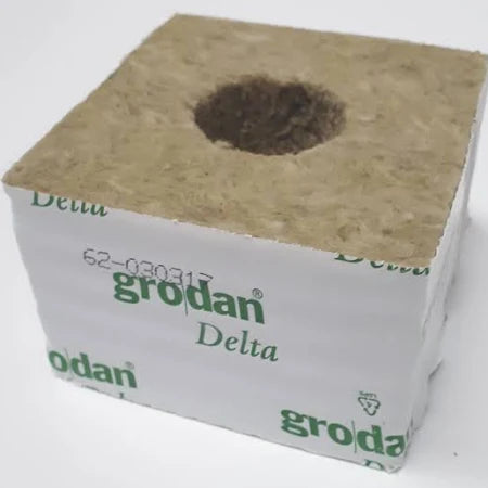 Grodan Delta Blocks-100mm x 100 x 65 (4") Big Hole (bag of 10)